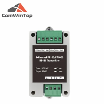 2 kanały PT100/PT1000 Rs485 wyjście Modbus temperatury moduł akwizycji danych