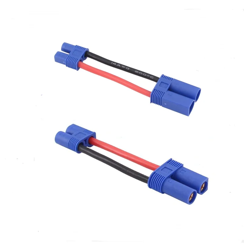 2 Pcs EC5 Male Female Plug to Deans EC3 XT60 XT60H XT90 XT90H Adapter Wire Cable With 12awg 4cm Silicone Wire for RC Battery ESC