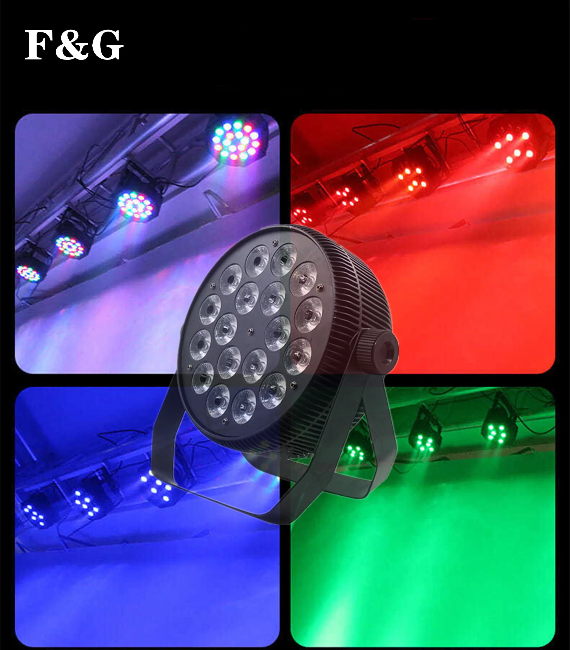 

18x12W RGBW 4in1 RGBWA UV 6in1 Aluminum Led Par Light 18x18w Flat Par With DMX512 Control Stage Lighting DJ Disco Wedding Light