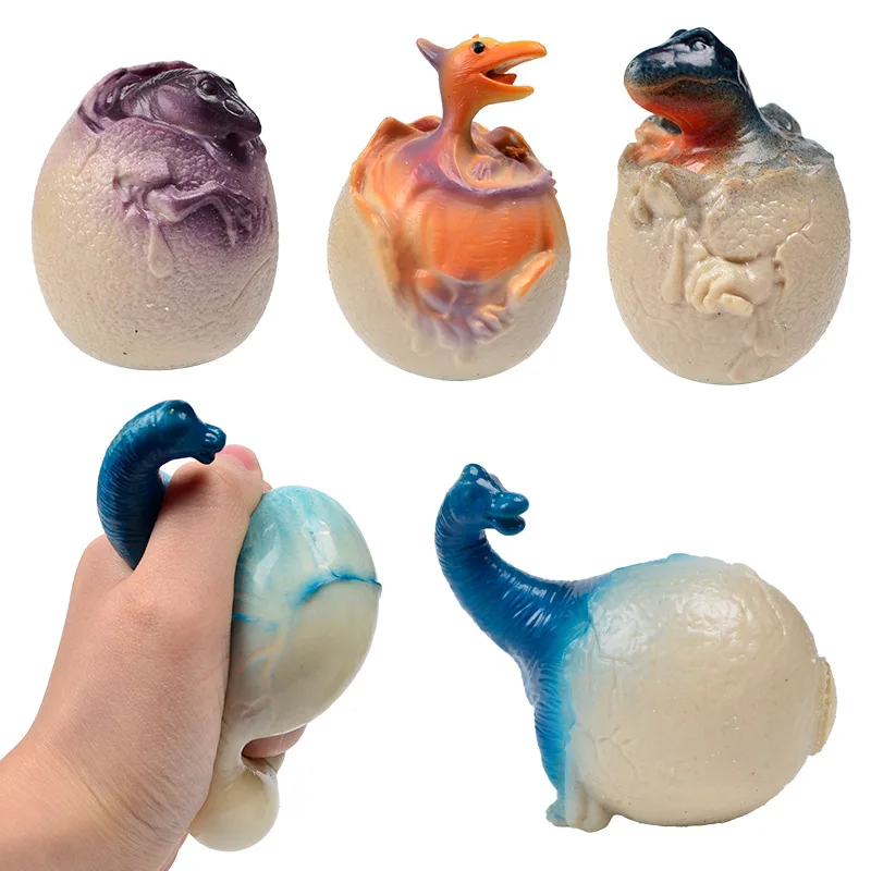 

New TPR Squishy Slow Rebound Vent Dinosaur Egg Decompression Pinch Music Dinosaur Vent Toy