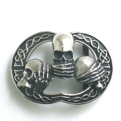 Newest Man's 316L Stainless Steel Cool Punk Gothic Skull Belt Buckle