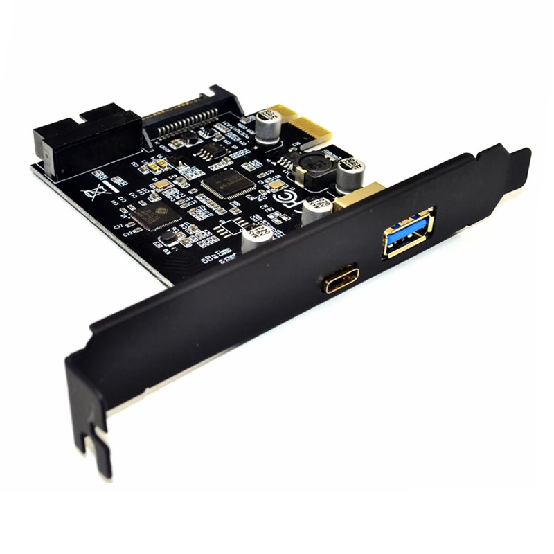 USB 3.1 USB C PCI express Card w/ Low Profile PCI Solot Cover,PCI-e to USB 3.1 Gen 1 USB-C & Type A w/ USB 20pin Expansion Card