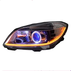 Eosuns Led HID Headlight for Skoda Fabia 2008-2014 Cob Angel Eye Daytime Running Light Turn Signal with Projector Lens