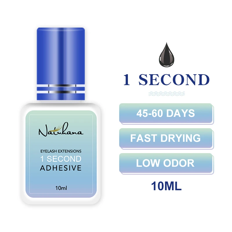 NATUHANA 5ml 2-3s Fast Dry Non Odor No Simulation Eyelash Extension Glue Individual Strong False Lashes Glue Adhesive