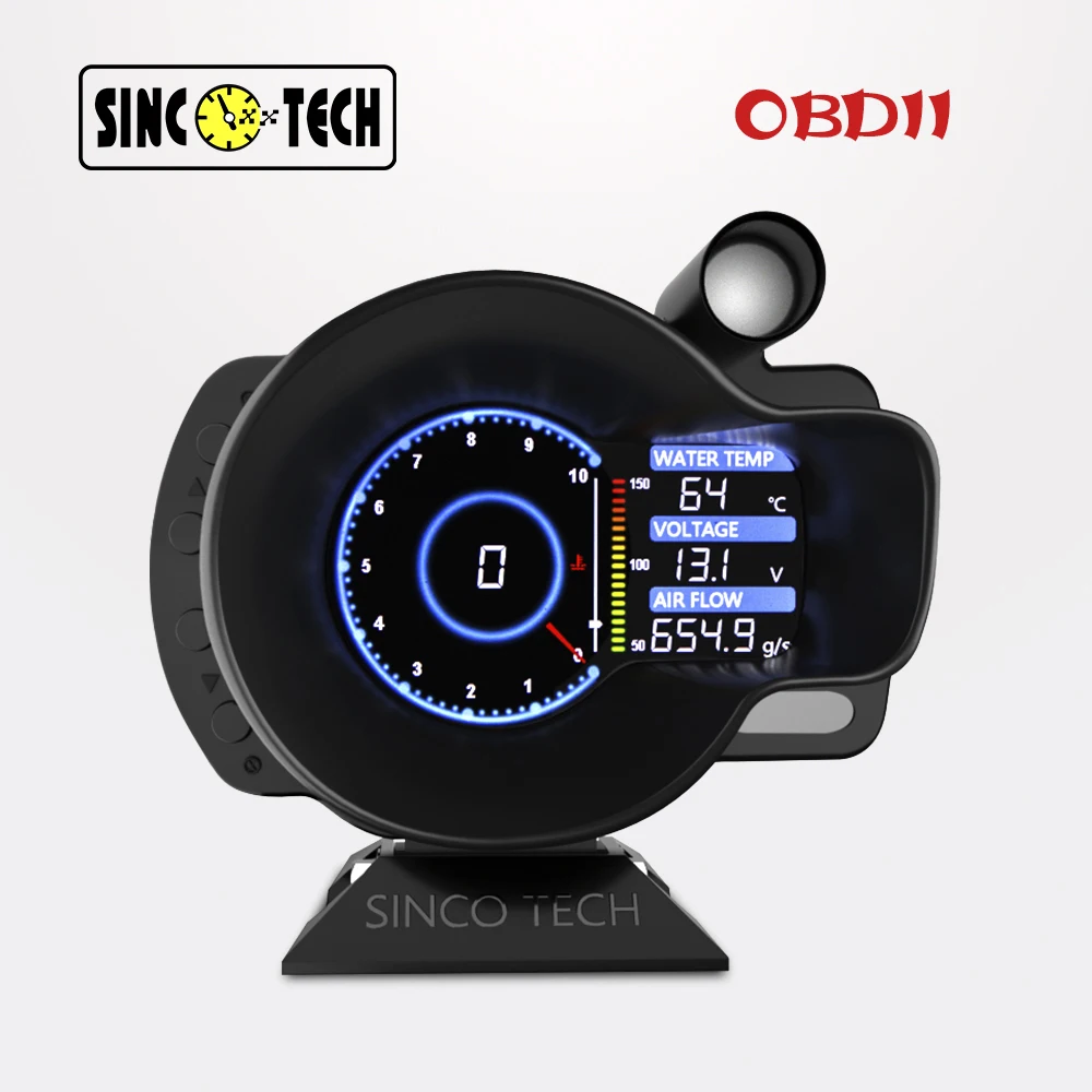 DO916 OBDII Sinco Tech Dash Speed rpm water temperature Voltage digital display