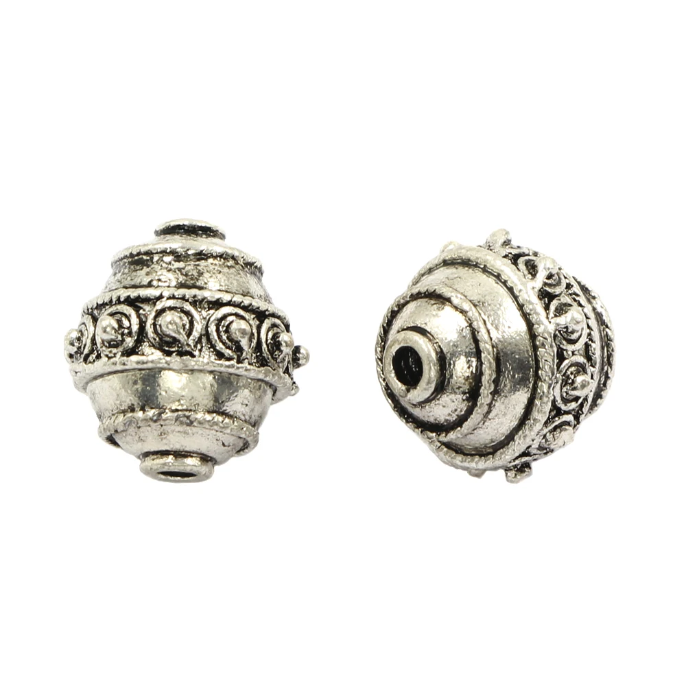 Punk Spine Tibetan Silver Metal Pointed Cone Loose Spacer Beads For Making DIY Jewelry Findings Accessories 2pcs