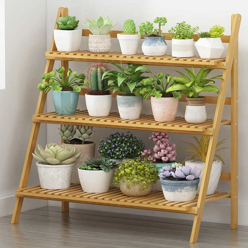 Simple Multi-layer Plant Flower Stand Plant Stand Flower Stand Modern Balcony Outdoor Decoration Floor Decoration Flower Stand