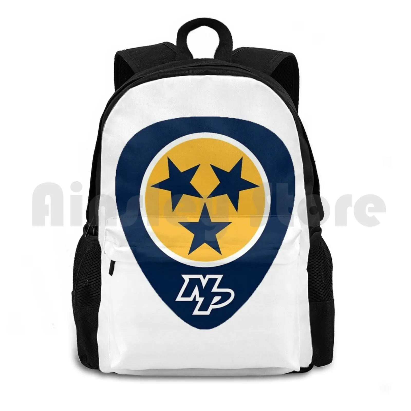 

Guitar Pick With Tri-Star Outdoor Hiking Backpack Riding Climbing Sports Bag Tri Star Tri Star Navy Gold Yellow Preds Nashville