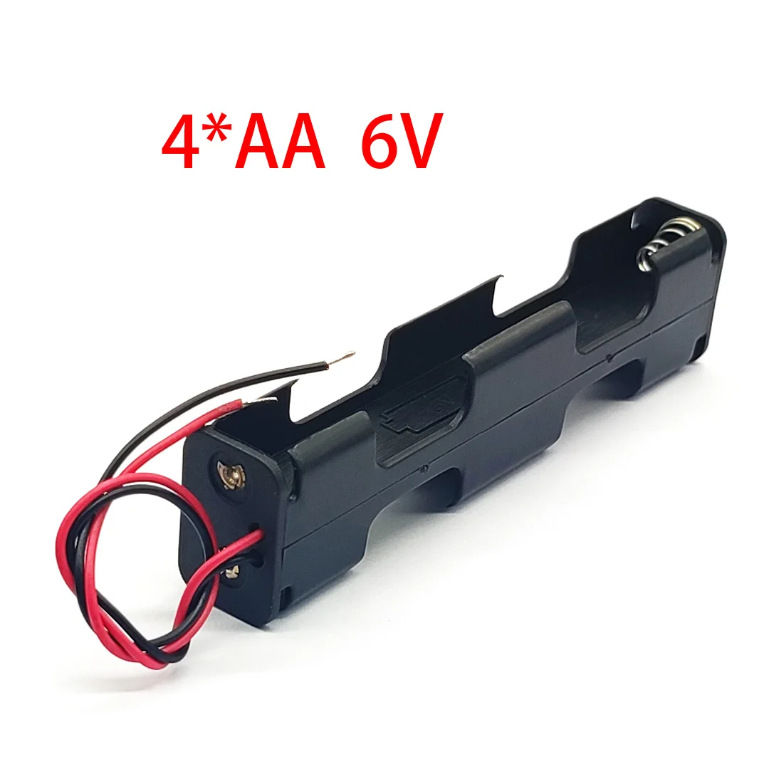 Футляр для батарей AA 4AA, держатель для батарей 4 * AA 6V, длинный Чехол для батарей
