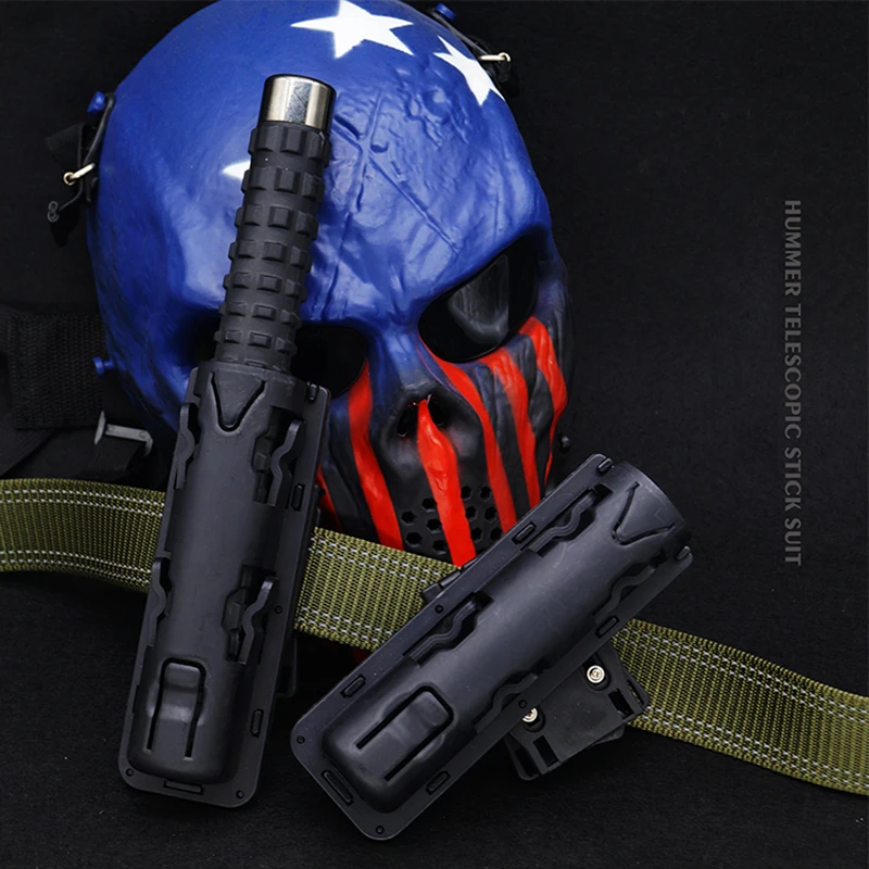 Imagem -02 - Retrátil Baton Case Coldre Rotação de 360 Graus Universal Extensible Edc Self Defense Outdoor Survival Tool