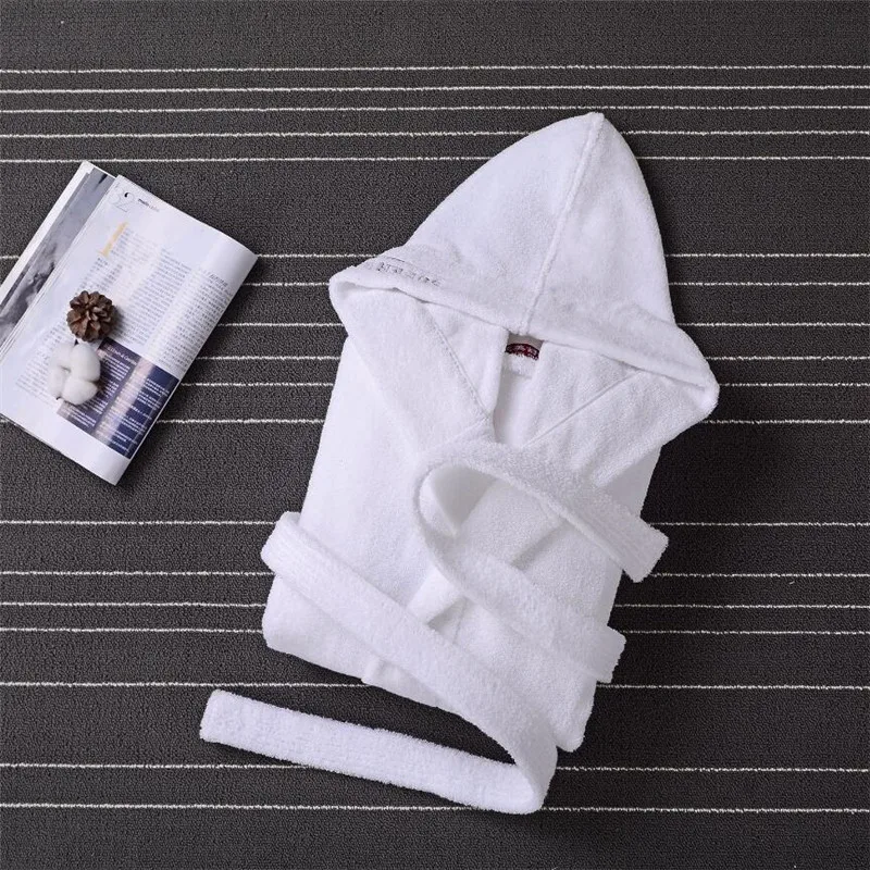 

100% Cotton Toweling Terry Bath Robe Unisex Lovers Soft Bathrobe Men Women Nightgown Sleepwear Male Casual Home Dressing Gown