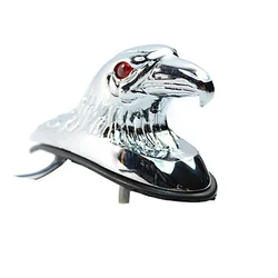 Motorcycle Front Fender Frame Eagle Head Ornament Statue Motorbike Chrome Figure Styling