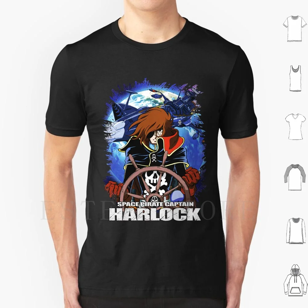 Camiseta del capitán Harlock para hombre, Camisa De algodón con Arcadia (Atlantis), 6xl