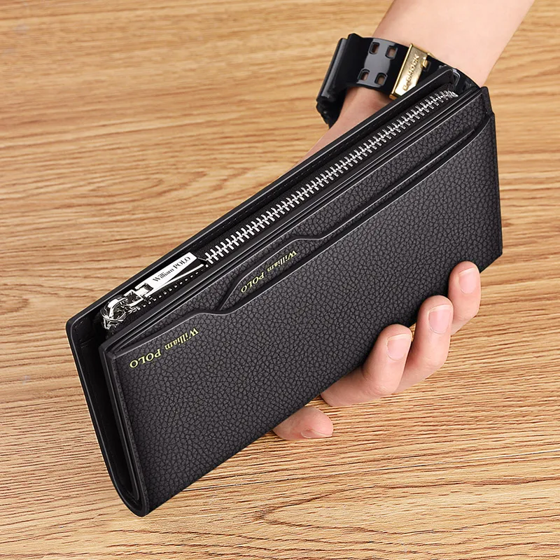 Leather multifunctional wallet men's Long Wallet large capacity Fashion Wallet