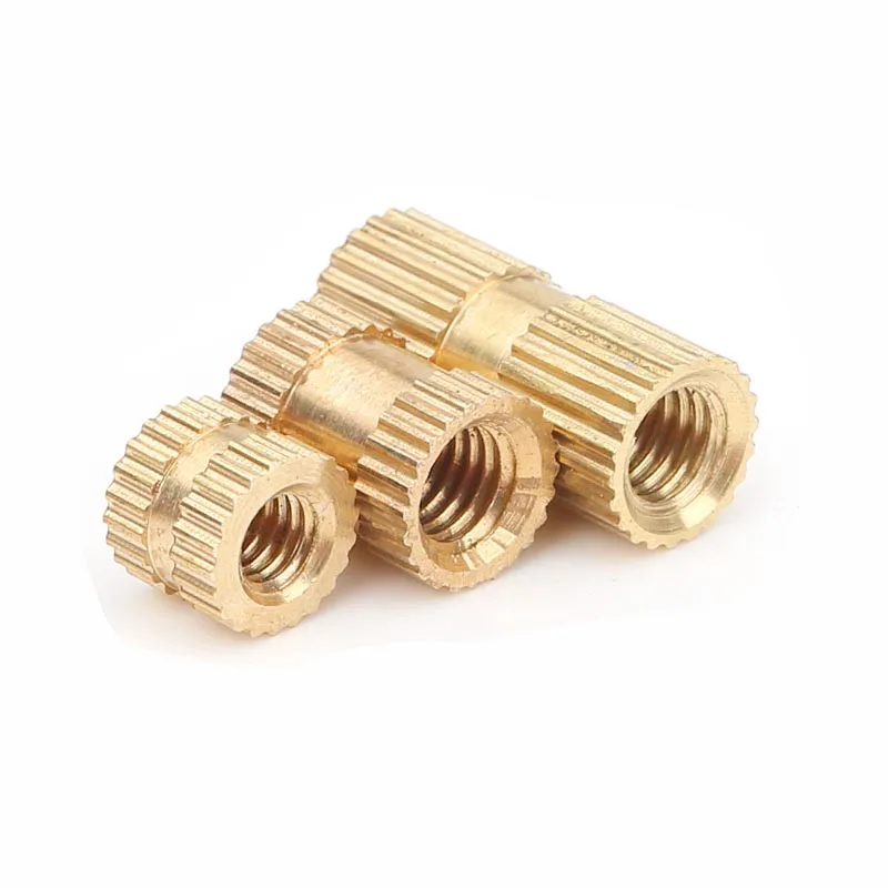 Picture 7: 2/50X Type B Solid Brass Copper Embedded Nutsert Single Pass Blind Hole Injection Molding Knurl Thread Insert Nut M2 M3M4M5M6M10