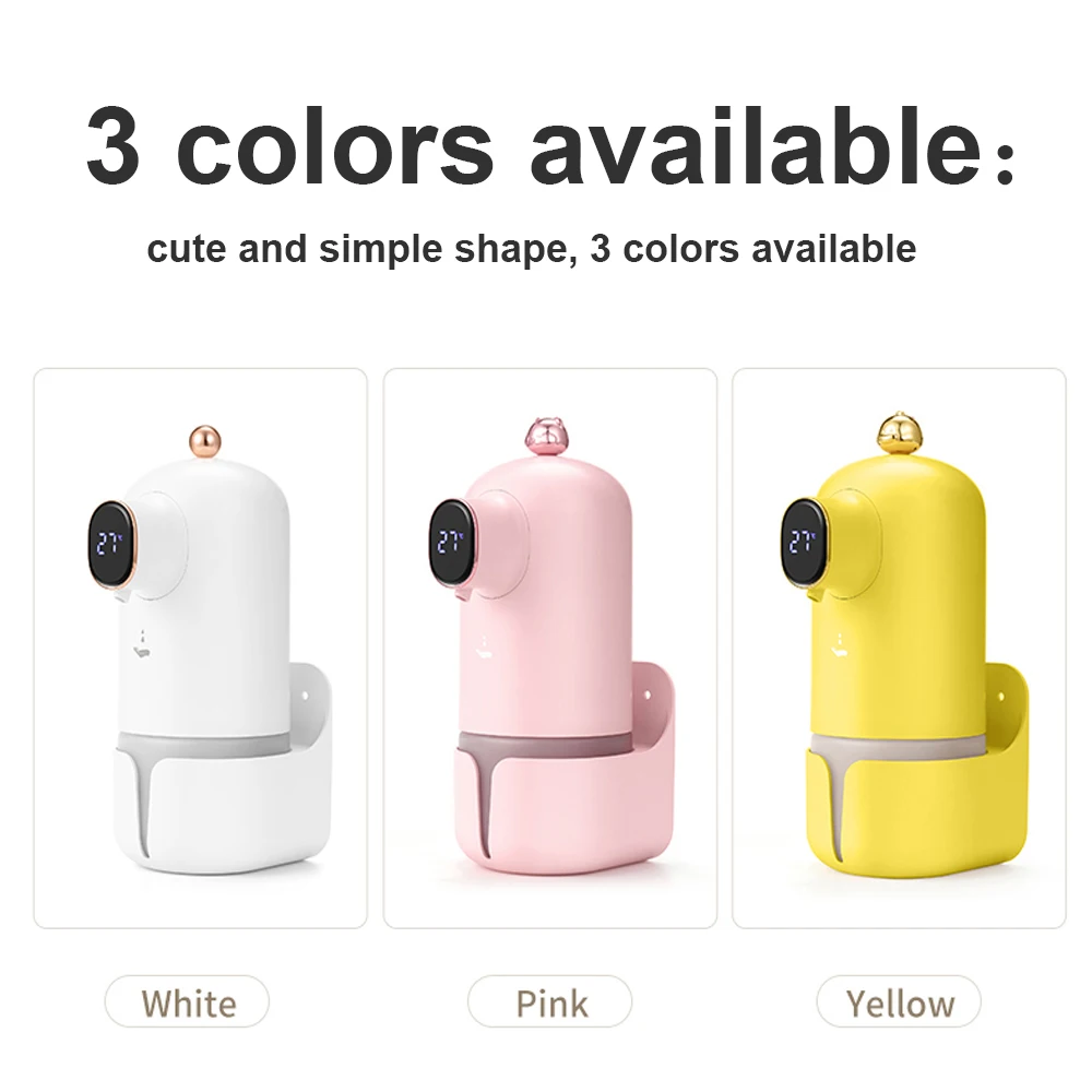 Dispensador de espuma de inducción portátil, limpiador de manos inteligente recargable con batería de 1800mAh, esterilizador sin contacto para champú y jabón de 300ML