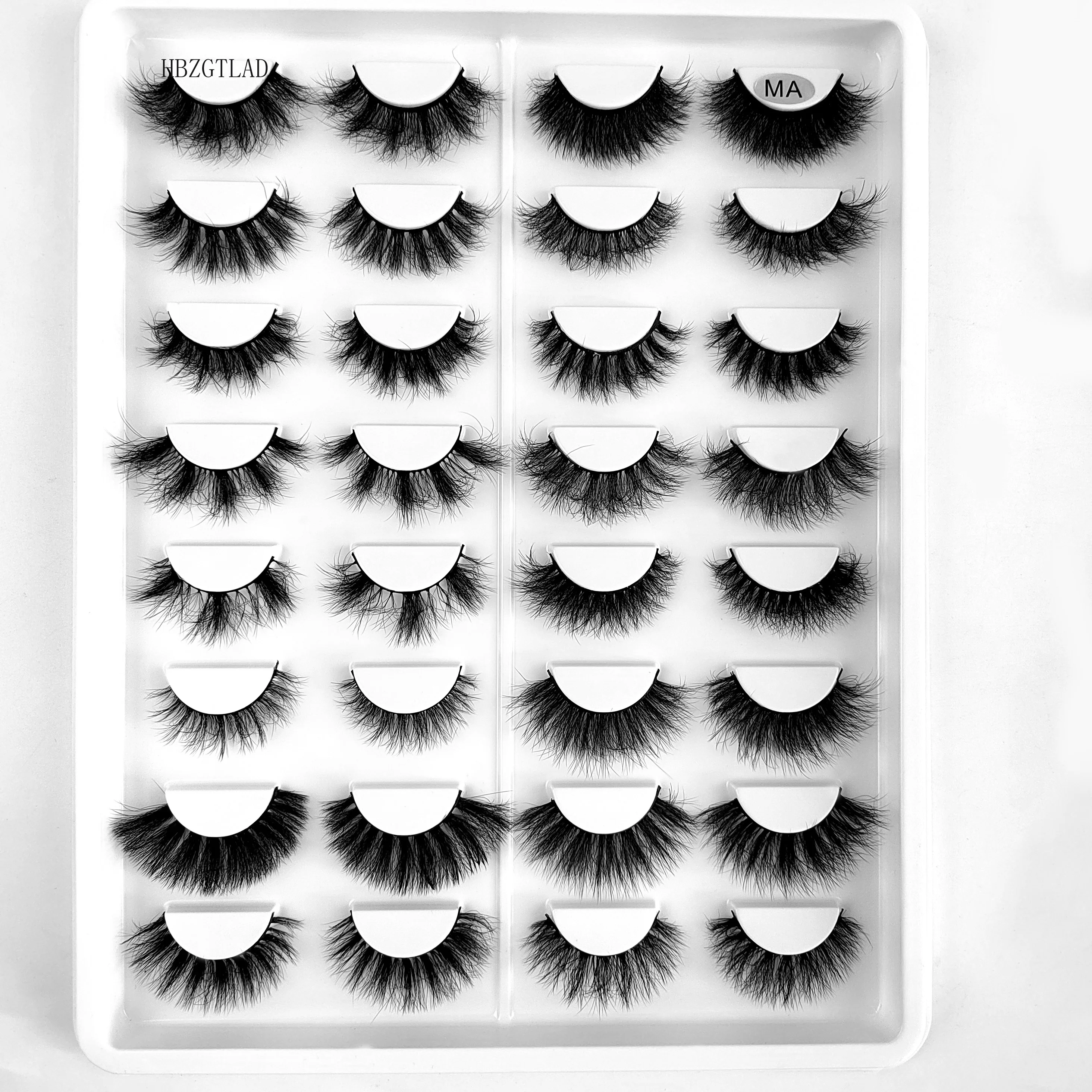 16PaIrs3D Makeup Mink Lashes 8-25mm False Eyelashes Volume Natural Fluffy Reusable Soft Eyelash Extension 3D Mink Eyelashes cils