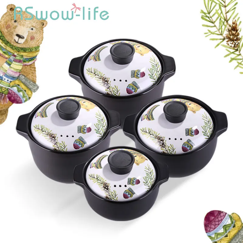 

Household Chinese style Gas Ceramic Health Casserole Ceramic Pot Porridge Casserole Ceramic Pot Stone Pot Soup For Kitchen