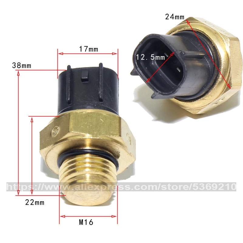 

Motorcycle Temperature Sensor Thermo Switch For CFMOTO CF800 X8 CF2V91W Engine Parts UTV Go Kart 7020-150600 88 Degrees ATV