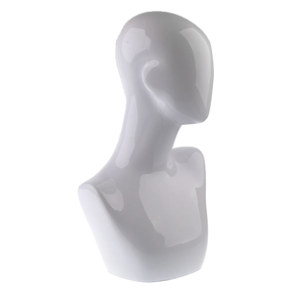 Classic Fwmale Model Head, Mannequin Manikin Displaying Head with Shoulder Bust Stand Model Display Wig Hats Holder