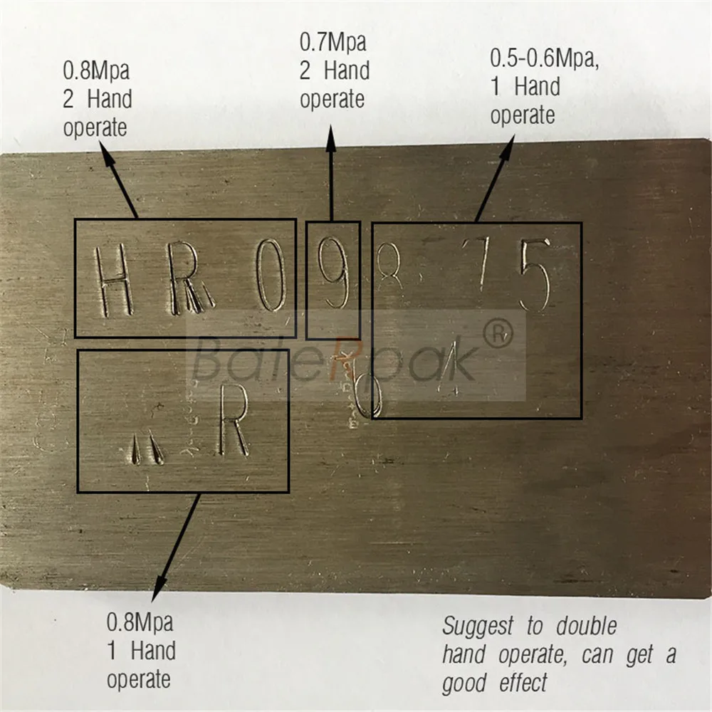 ZM BateRpak Portale Pneumatic impact Marking machine,metal plate coder marker,0-9numbers+2 alphabet,customized coding machine