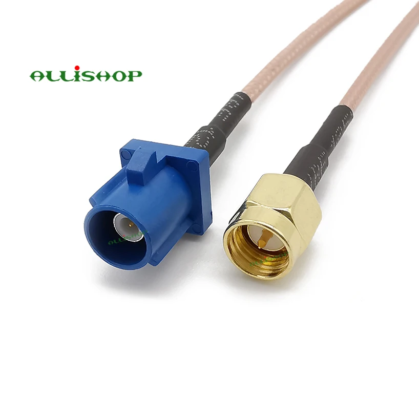 15CM/20CM/30CM/1M Fakra C Plug Adapter to SMA Male GPS Antenna Fakra Extension RG316 Cable for VW for Seat for Benz for Ford