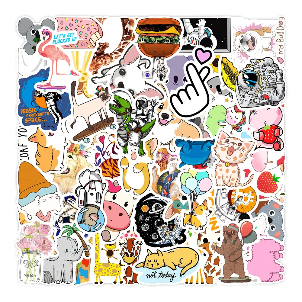 

10/30/50PCS Mix Cute Cartoon Stickers Graffiti Decal Phone Laptop Suitcase Bike Skateboard Kawaii Aesthetic Sticker Kid Toys