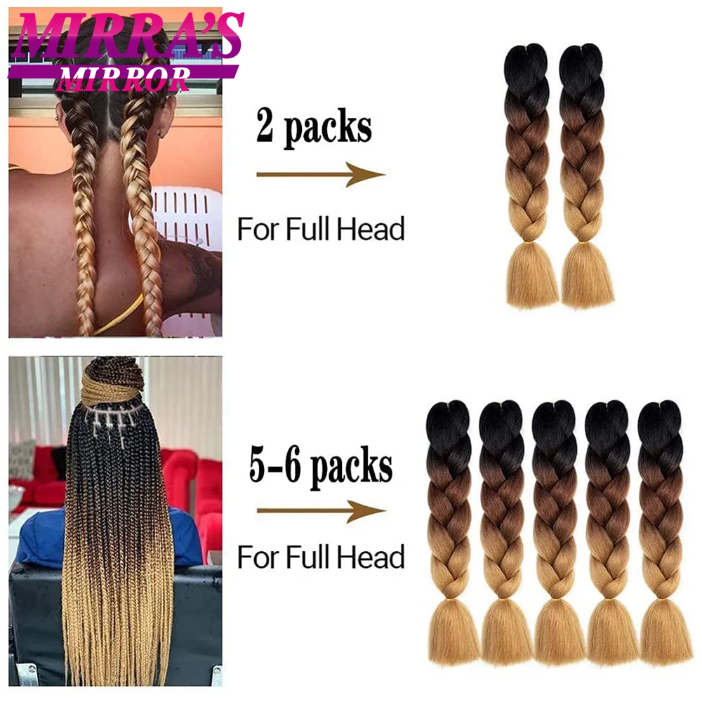 Extensiones de Cabello sintético trenzado Jumbo para trenzas, cabello de bricolaje para mujeres, amarillo, rosa, naranja, gris, rubio, 24 pulgadas,