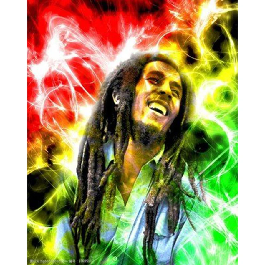 Bob Marley Portrait 5d Diy Diamond Painting Needlework Crafts Full Diamond Embroidery Icons Color Cross-Stitch Mosaic