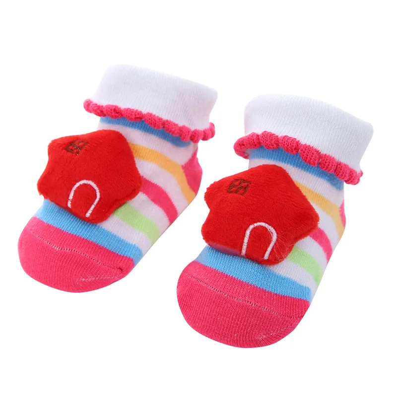 1 Pair Baby Boy Socks Cotton Baby Socks Rubber Anti Slip Boy Girl Floor Kids Toddlers Sock Spring Animal Infant Newborn Gift