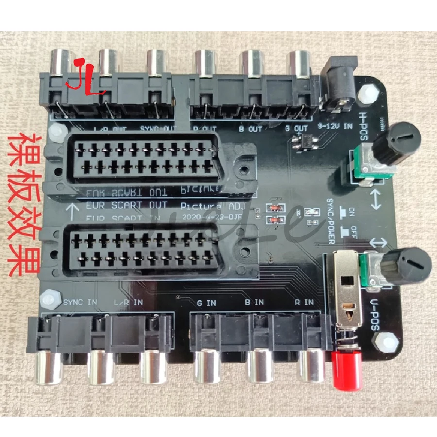 Newest RGBS Adjustment Picture Position Converter with Shell SCART Adjustable Screen Converting PCB for Adjust Image Position