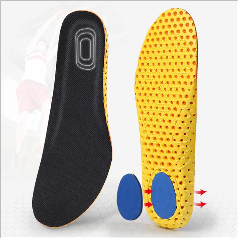 Elastic Shock Absorbing Shoe Insoles Breathable Honeycomb Sneaker Inserts Sports Memory Foam Shoe Insole Unisex