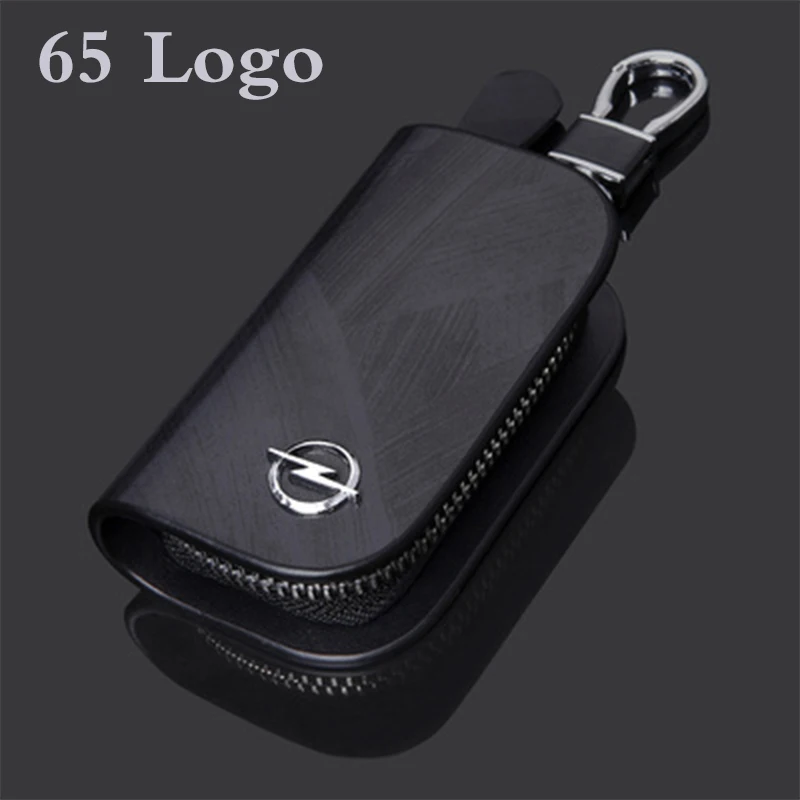 Skórzane etui na kluczyk samochodowy z logo samochodu do Skody Chevrolet Buick Suzuki Lexus Peugeot Cadillac Jeep Subaru Jaguar KIA