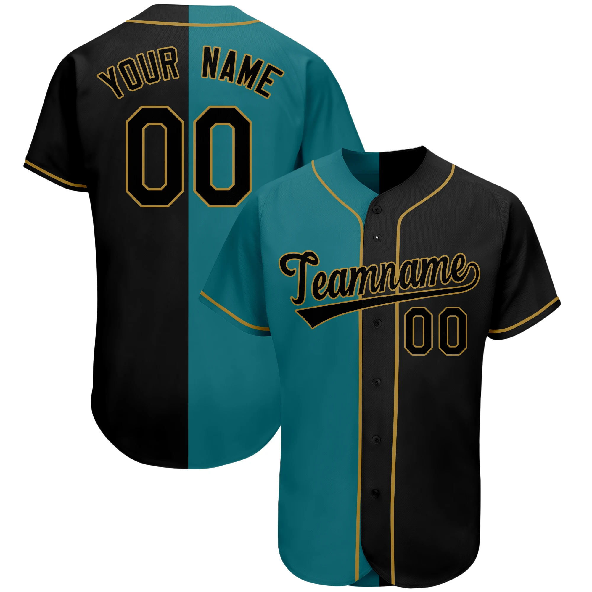 Custom Two Tone Baseball Jerseys Fashion Shirt V-neck Personalized Design Printing Own Team Name Number Logo for Adults