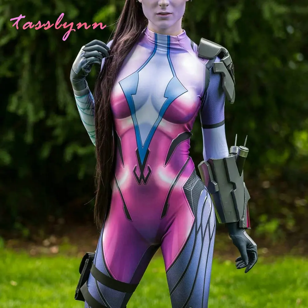 Game Overwatch Costumes Widowmaker Cosplay Costume Women Female Girls Suit Zentai Superhero Geek Girl Bodysuit Adults/