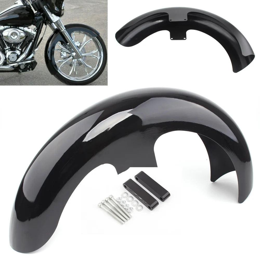 

Motorcycle Part 21" Wheels Wrap Front Fender Mudguard Fit For Harley Touring Road King Electra Street Road Glide Custom Baggers