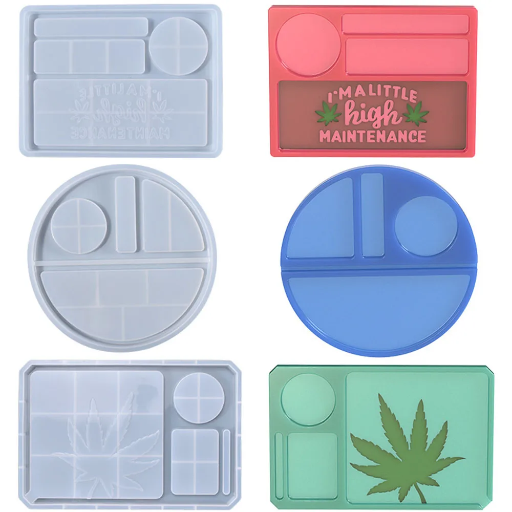 3 Shapes Silicone Casting Resin Molds For DIY Crystal Epoxy Storage Box Makeup Tools Uv Epoxy Moulds Handmade Craft Making