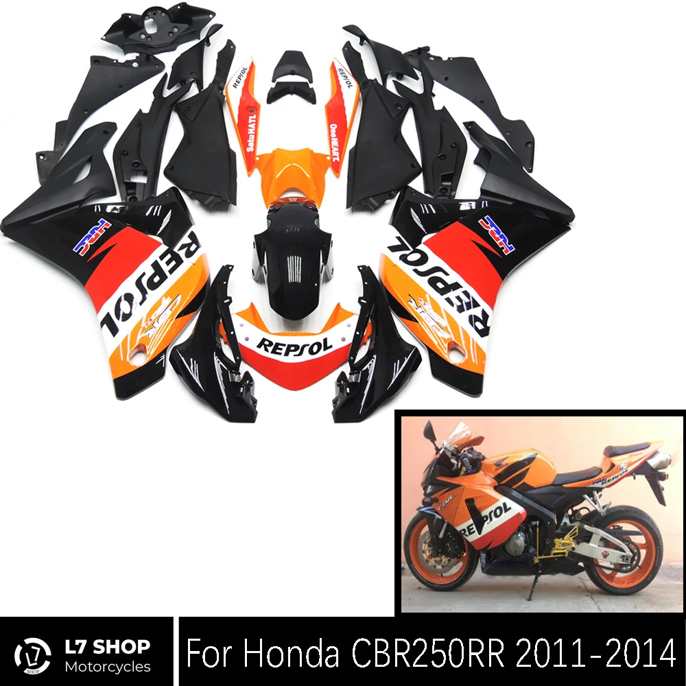 Honda Motorcycle Fairing Kit is Suitable For CBR250RR 2011-2012 ABS Injection CBR250R R 2011 2012