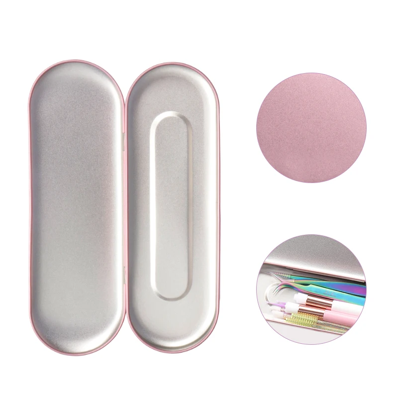 Portable Eyelash Tweezer Storage Box Lash Tweezers Case Makeup Beauty Bag Protective Brushes Pencil Eyeliner Case Organizer