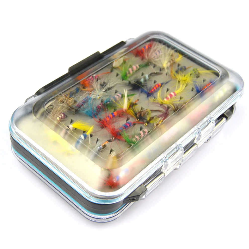 64Pcs/Box Insects Flies Fly Fishing Lures Bait High Carbon Steel Hook Fish Tackle With Super Sharpened Crank Hook Perfect Decoy