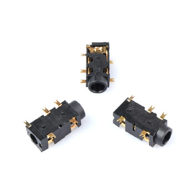 10pcs Headphone Jack PJ-327A Gold-Plated Patch 5 Pin SMD Audio Earphones/Headphone Socket SMD SMT MP3 3.5MM