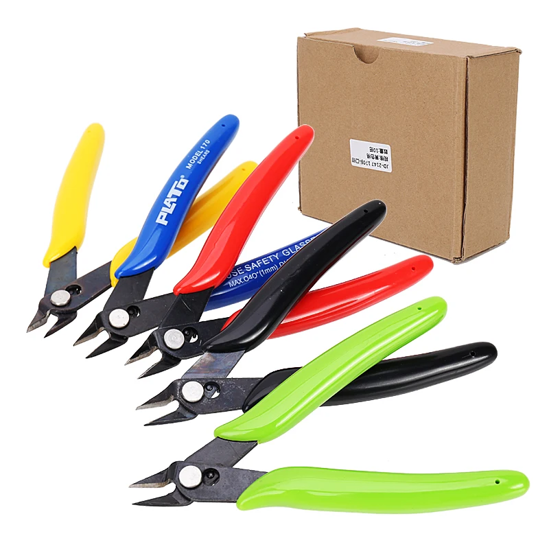 5" Precision Diagonal Pliers Cutting Pliers Wire Cable Cutter High Hardness 170 Electronic Repair Hand Tools Wire Cutters Pliers