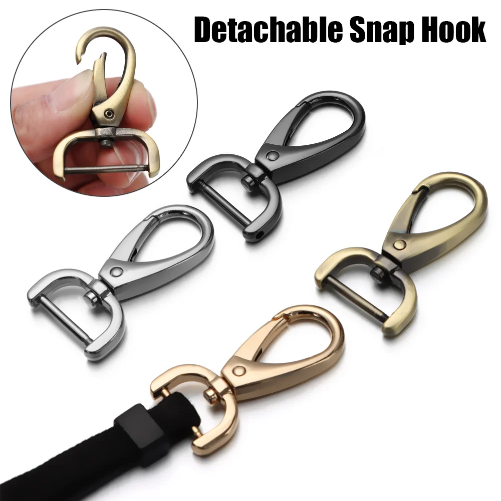 ใหม่โลหะที่ถอดออกได้ Snap Hook Trigger คลิปหัวเข็มขัดสำหรับเข็มขัดหนังพวงกุญแจสายรัดสัตว์เลี้ยงสายจูงเย็บอุปกรณ์เสริม