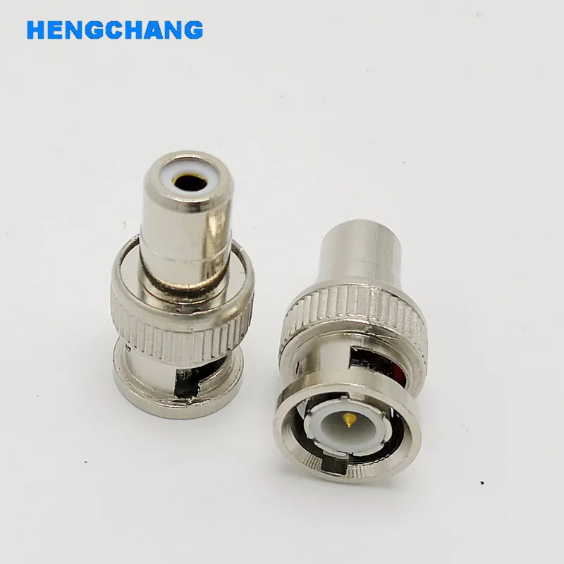 BNC to RCA connector BNC Male to RCA Female Straight Convert Connector Adapter 50pcs