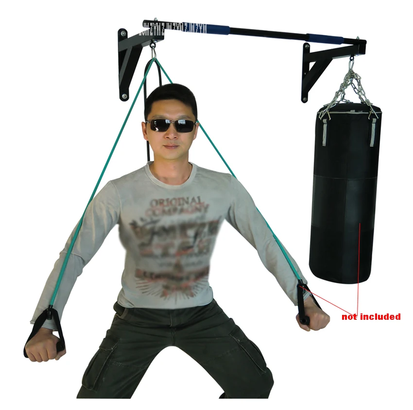 120 Multifunctional Wall Chin Up Bar Indoor Fitness Single Parallel Bars Wall Horizontal Bar Home Pull Up Device Sandbag Shelf