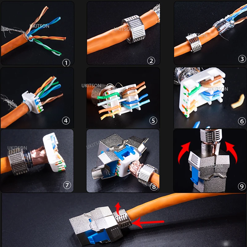 Imagem -05 - Conector de Parede Faceplate para Ugreen 12 Portas Escudo Cat8 Rj45 40gbps Super Velocidade Interface para Cabo Cabo Lan