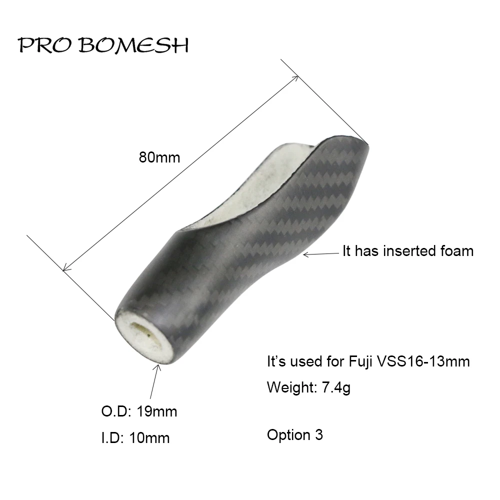 Pro Bomesh 1 Piece Fuji VSS#16 4.3g 4.8g Carbon Fiber Rear Grip Split Grip DIY Fishing Rod Building Component Repair Rod Pole