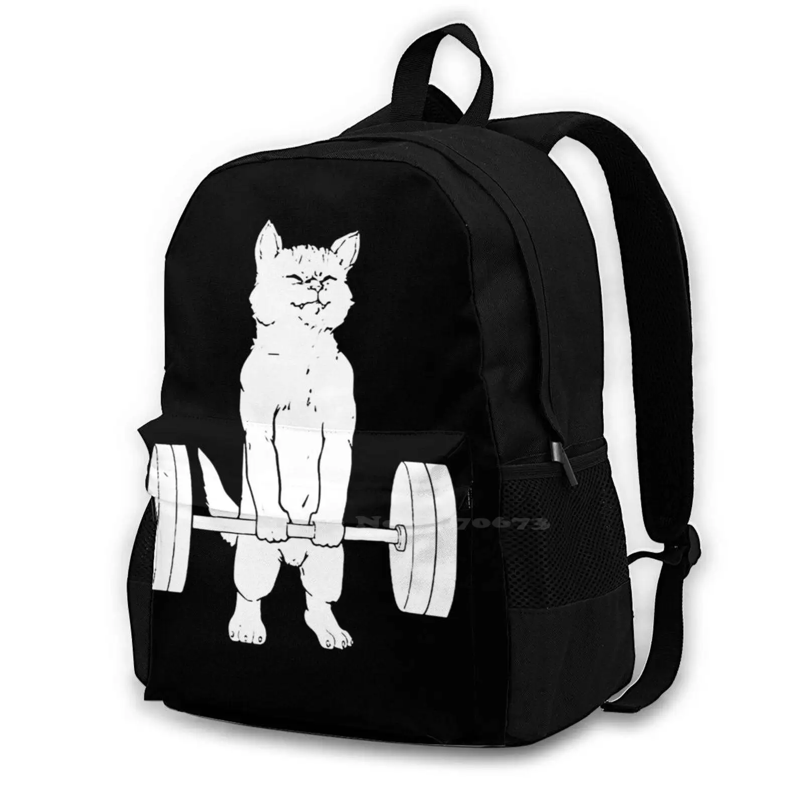 Cat Weightlifting And Gym School Bags For Teenage Girls Laptop Travel Bags Cat Weightlifting And Gym The Man Who Loved Cat