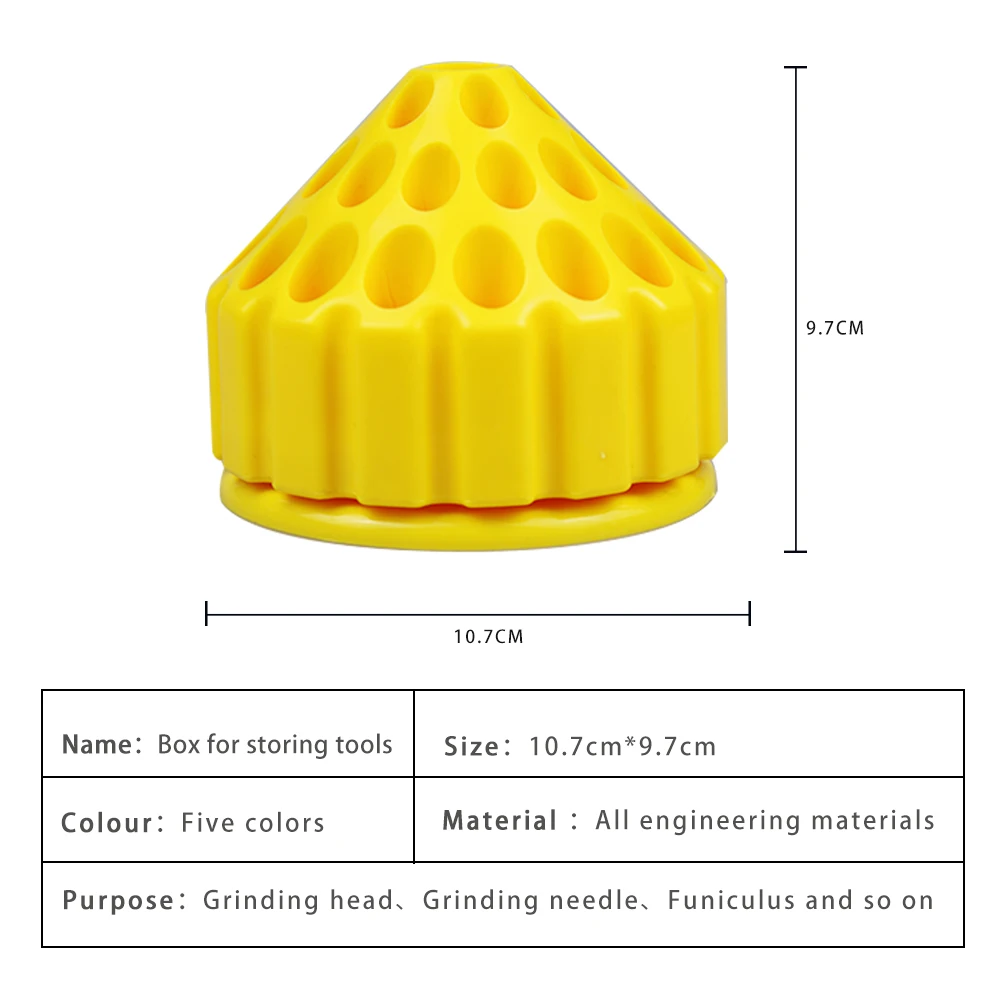 Herramienta de grabado rotativa de 360 °, cabezal de molienda, caja de almacenamiento de aguja, Base de acero inoxidable, organizador de herramientas de molienda de 35 agujeros