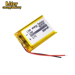 502535   Akumulator litowo-polimerowy Li-Po 3,7 V 500 MA do Mp3 MP4 MP5 GPS mobilny bluetooth